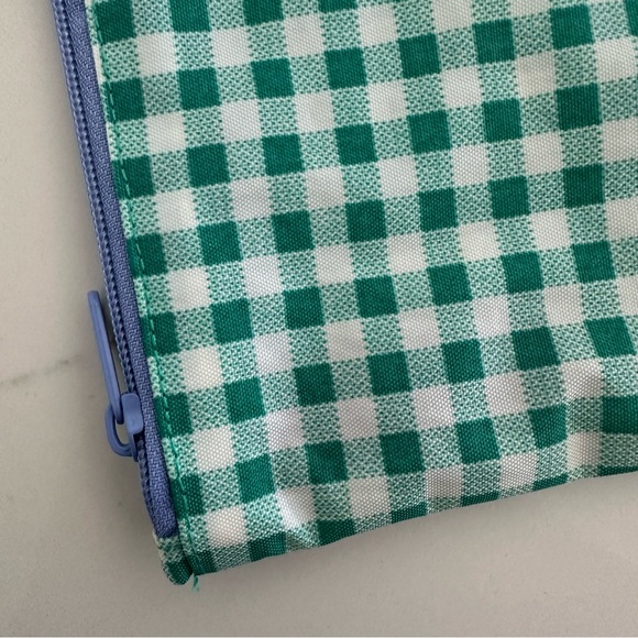 NWT BAGGU Go Pouch Set of Two in Large and Small Size Green and White Gingham - Picture 6 of 8